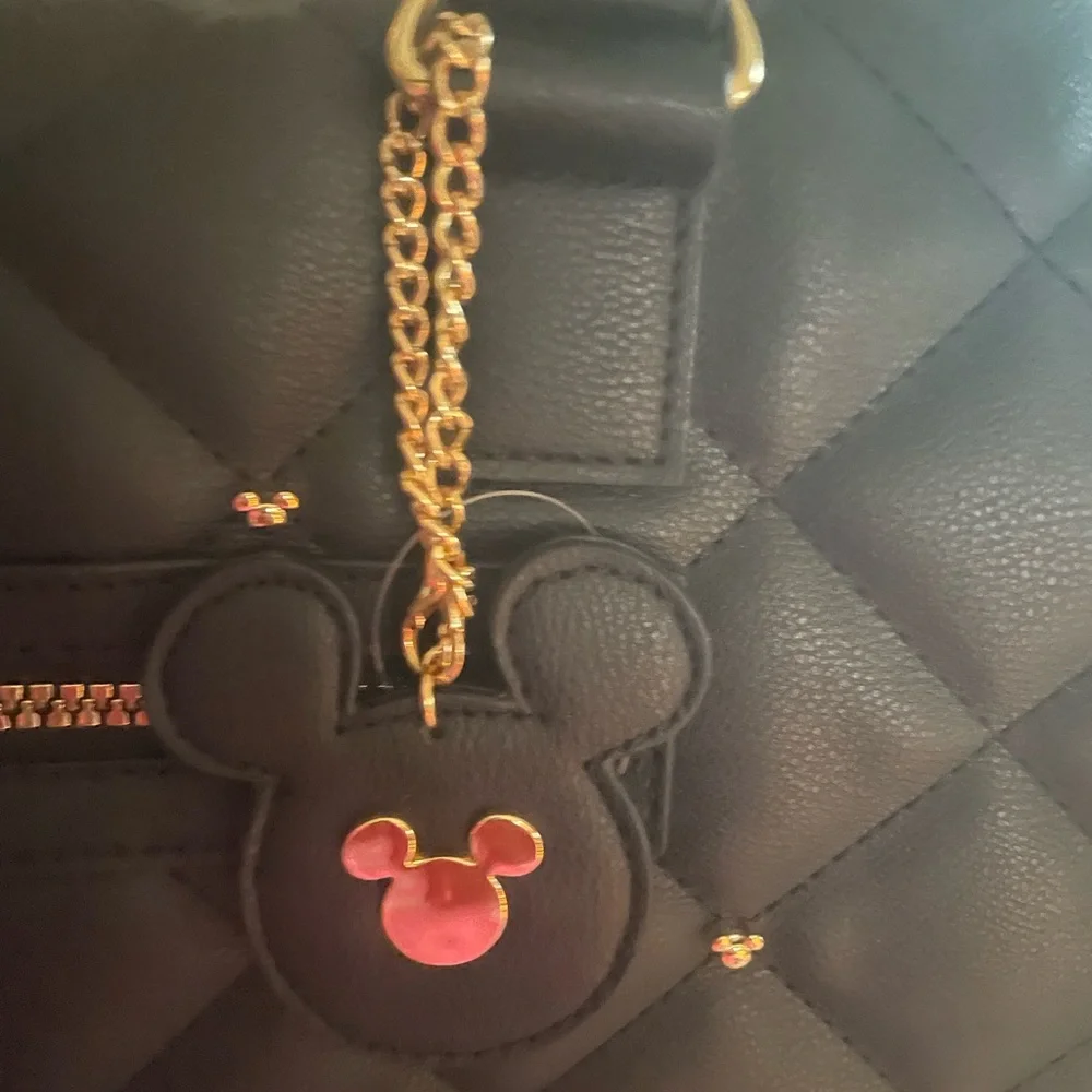 - Primark Disney Black and Gold Studded Mickey Mouse Weekender Travel Bag - Picture 6 of 7